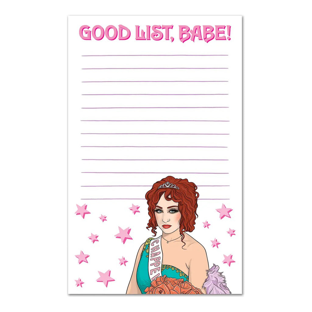 Chappell Good List, Babe! Notepad.