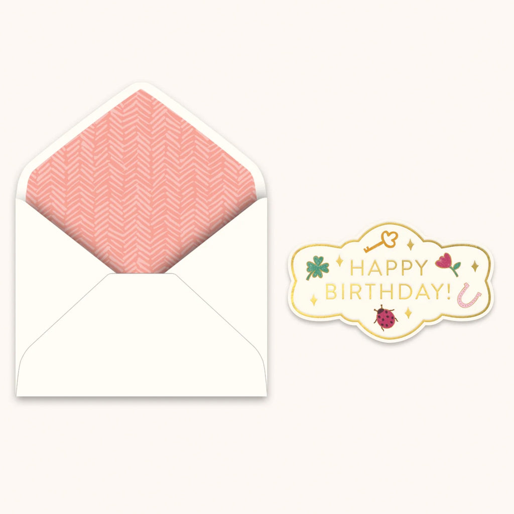 Charming Birthday Deluxe Greeting Card envelope.