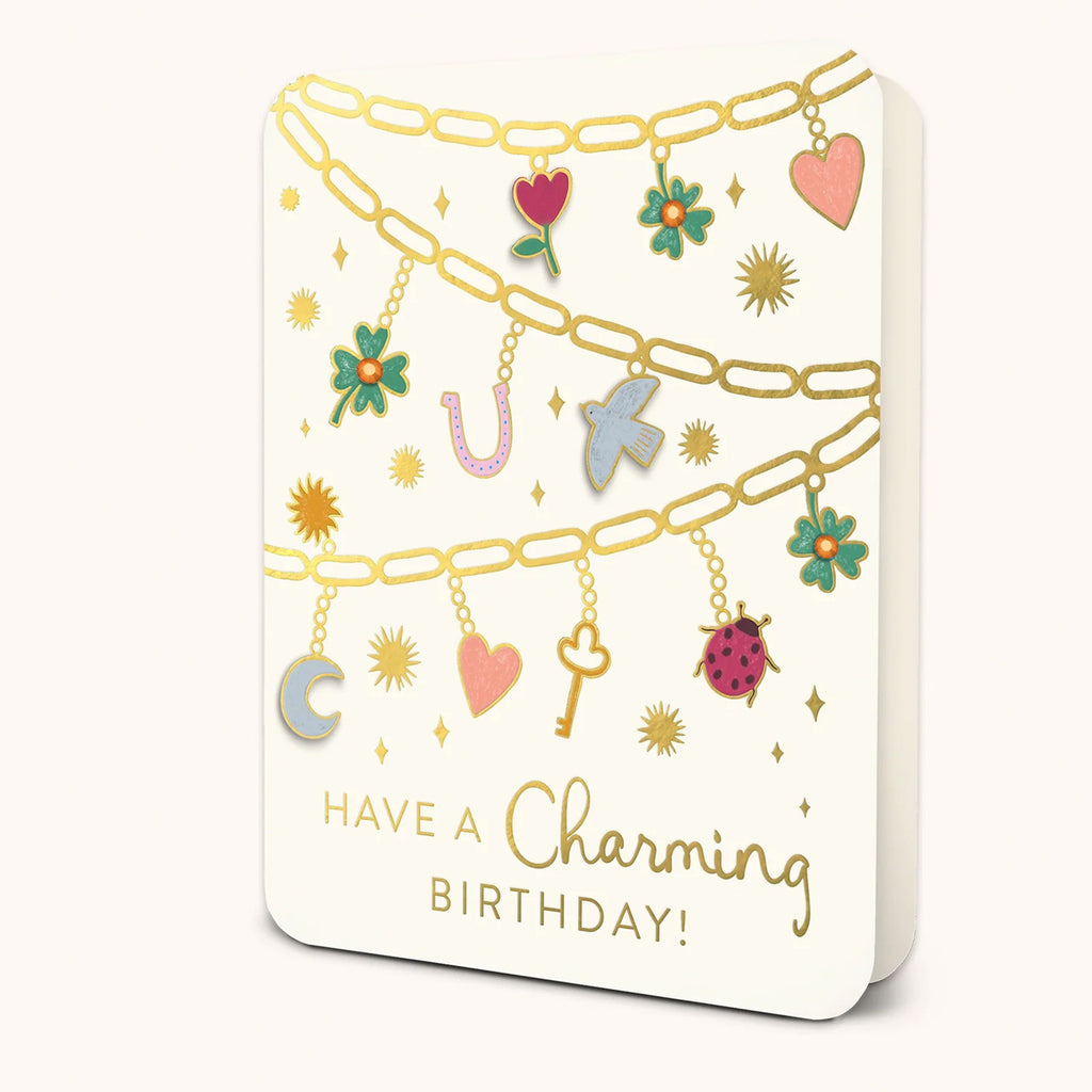 Charming Birthday Deluxe Greeting Card.
