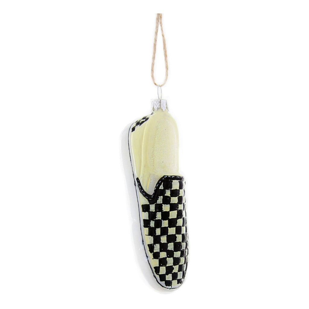 Checkered Shoe Ornament.