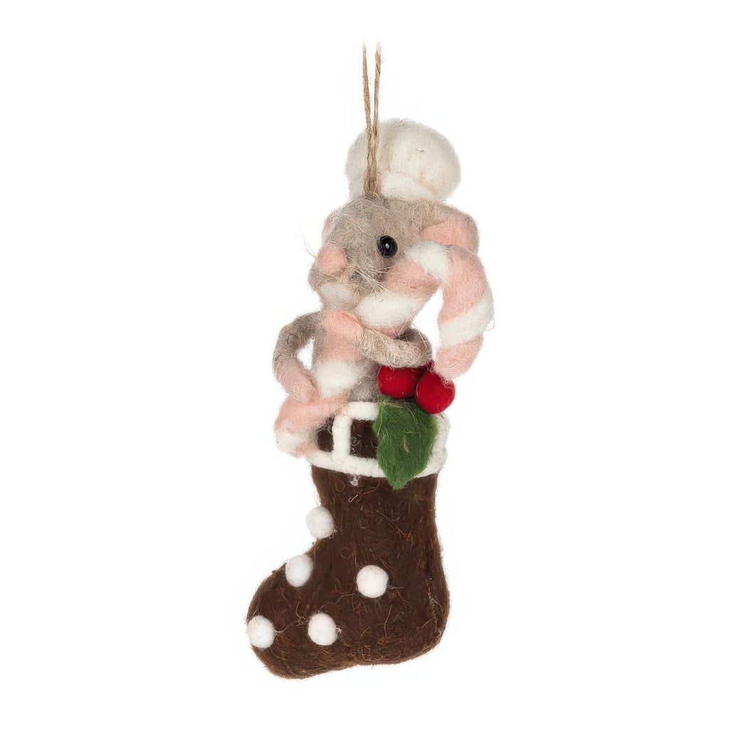 Chef Mouse In Stocking Ornament.
