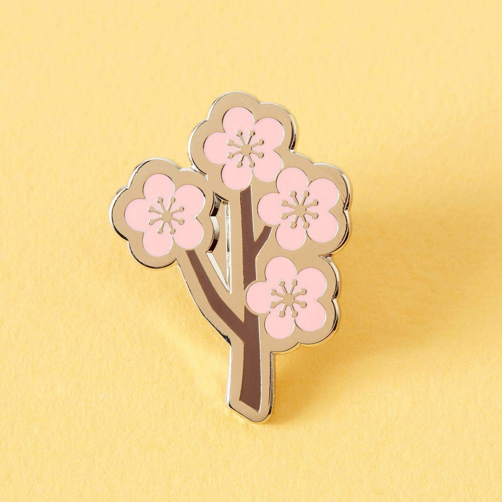 Cherry Blossom Branch Enamel Pin.