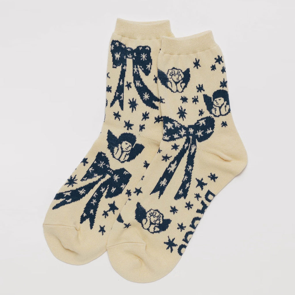 Cherub Bows Crew Socks.