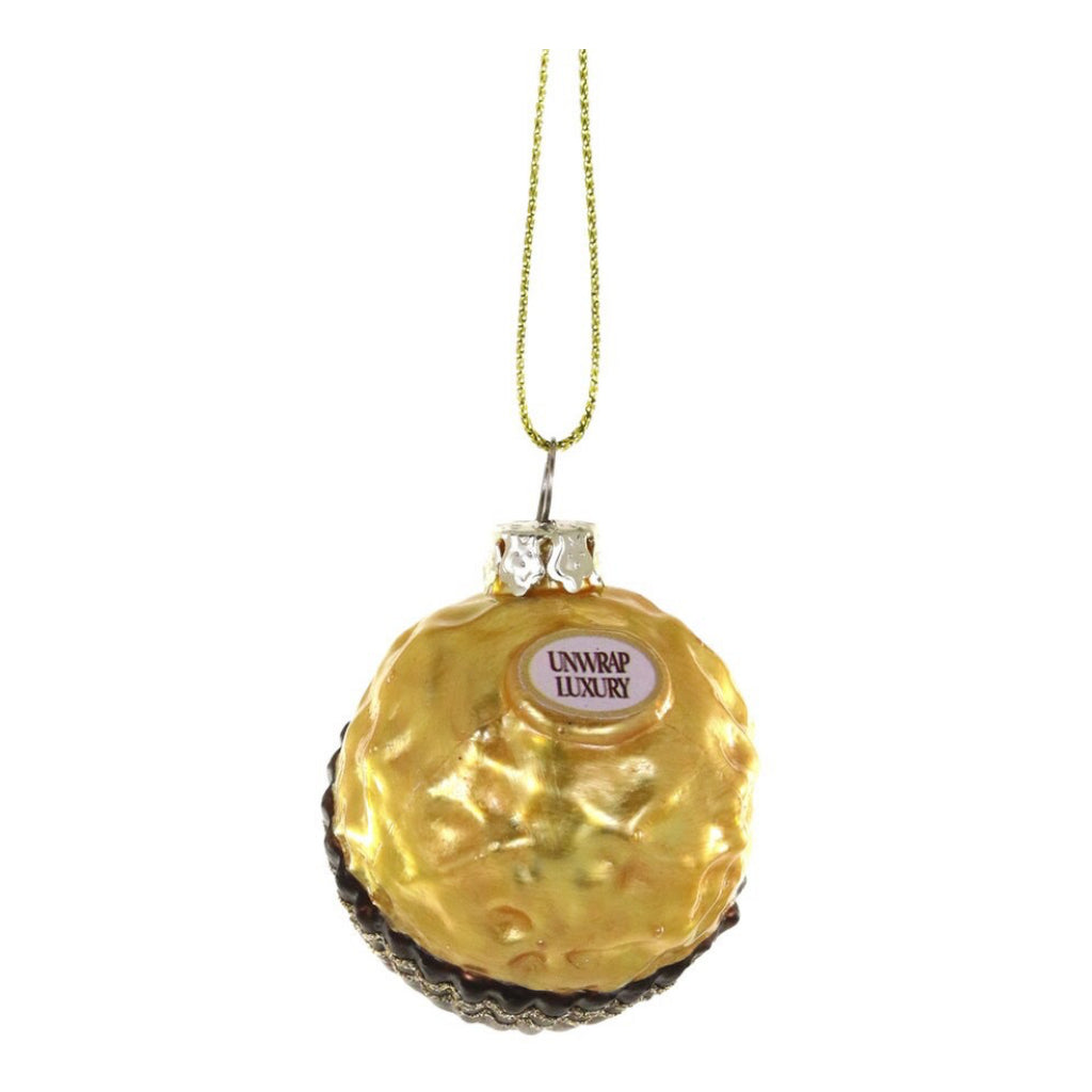 Chocolate Hazelnut Bon Bon Ornament.