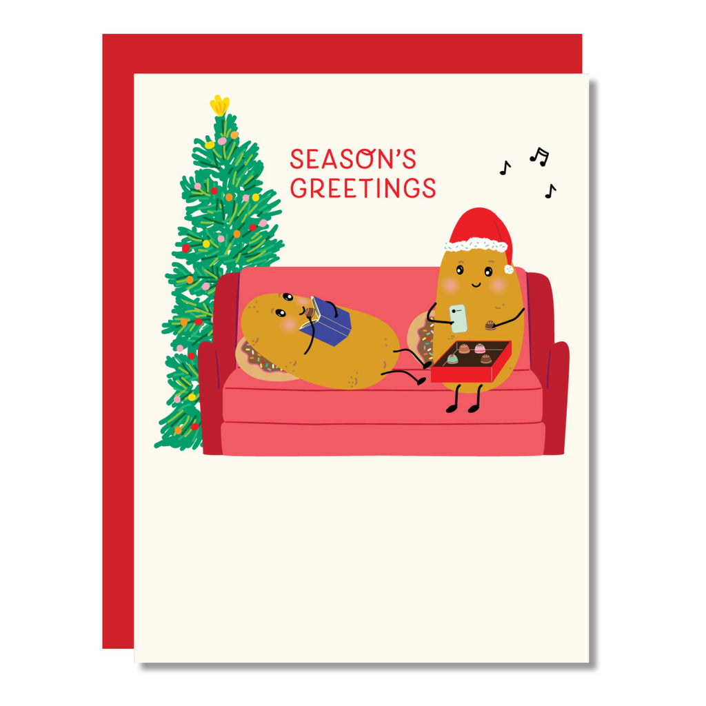 Christmas Couch Potatoes Card.