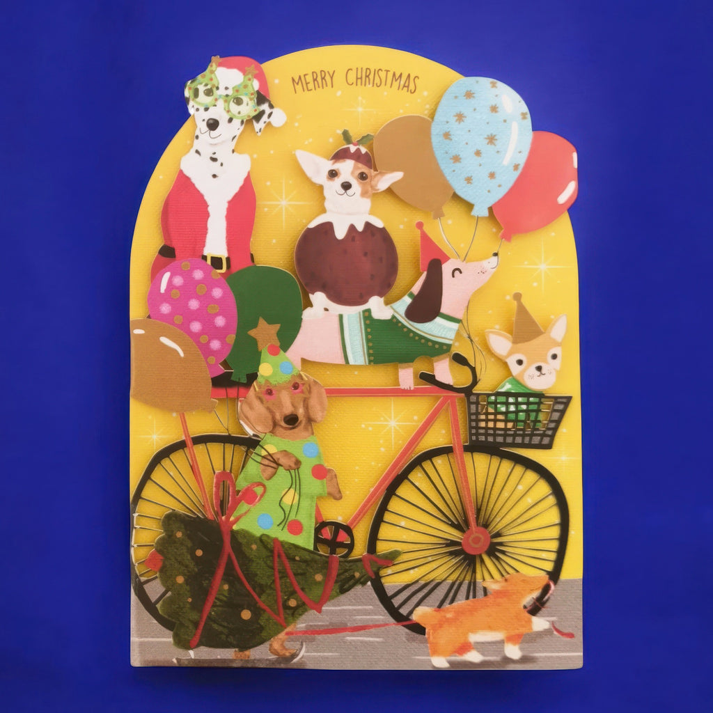 Christmas Doggies Laser Cut Card.