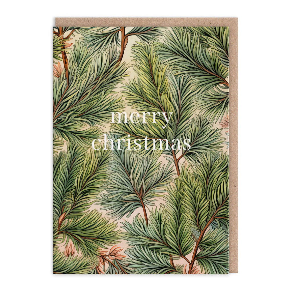 Christmas Tree Botanical Christmas Card Pack - design 3.