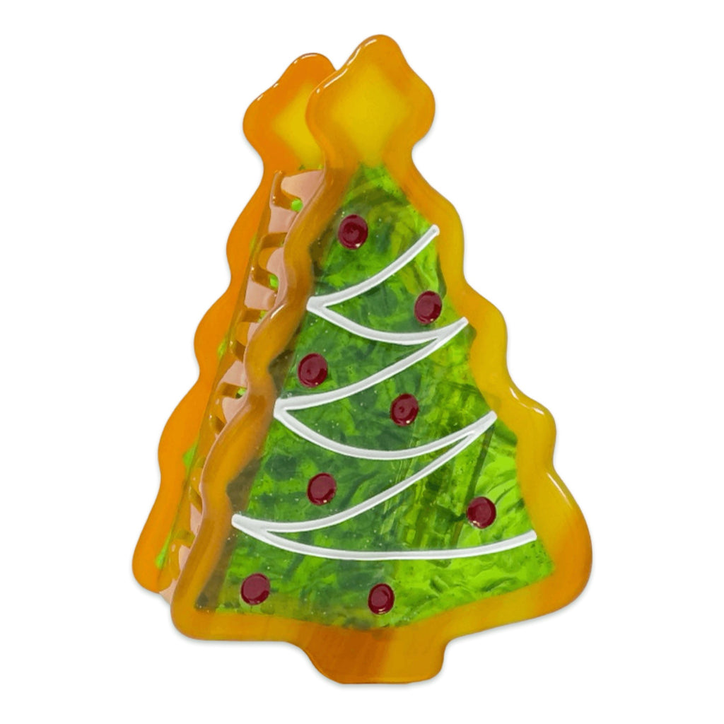 Christmas Tree Holiday Hair Claw.
