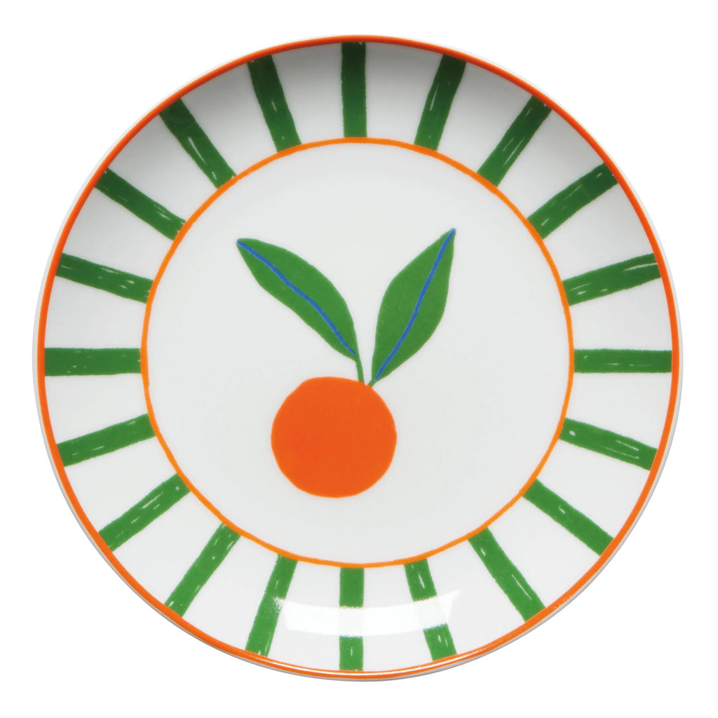 Citrus Burst Appetizer Green Plate.