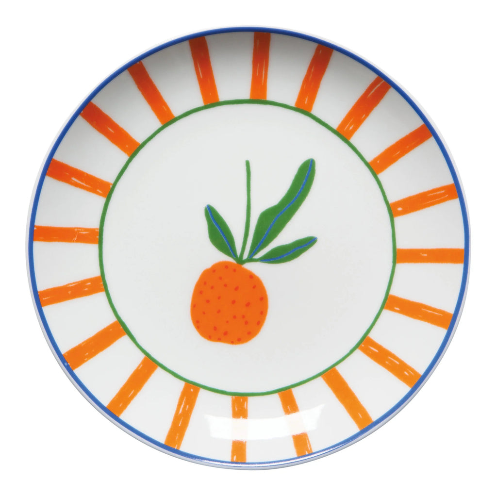 Citrus Burst Appetizer Orange Plate.