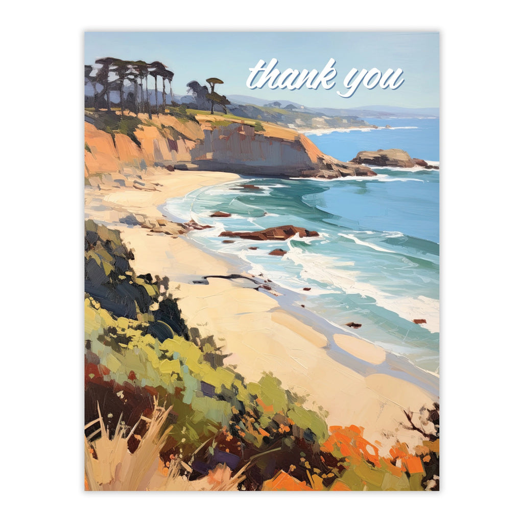 Cliff Beach Thank You Card.