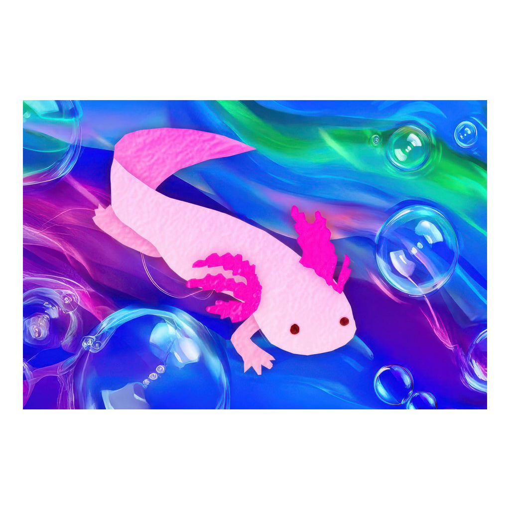 Close-up view of Axolotl Mini Jigsaw Puzzle.