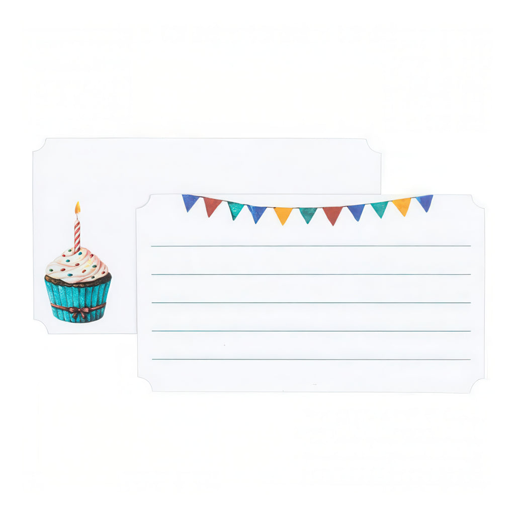 Close-up view of Cupcake Mini Note Cards.