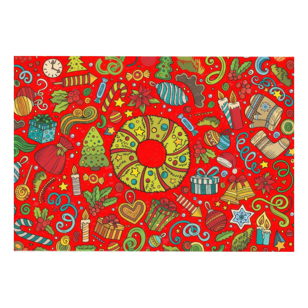 Close-up view of Deck The Halls Mini Jigsaw Puzzle.