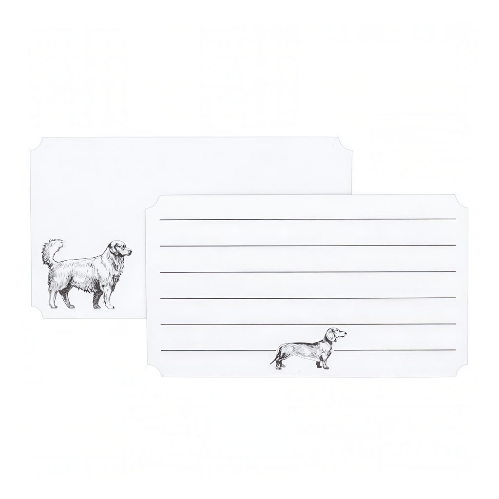 Close-up view of Dog Mini Note Cards.