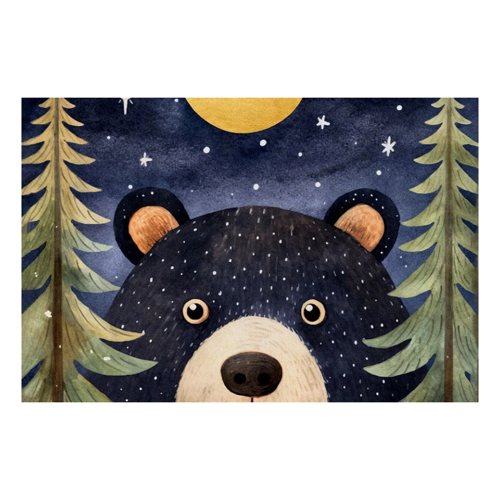 Close-up view of Forest Bear Mini Jigsaw Puzzle.