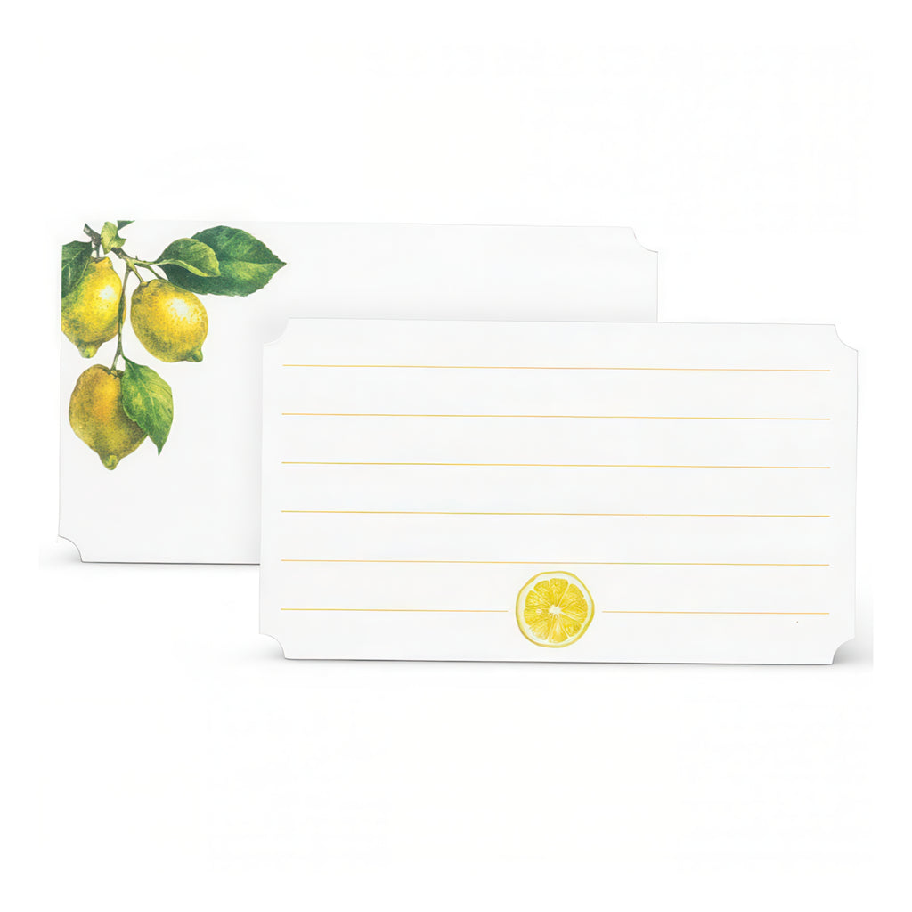 Close-up view of Lemon Mini Note Cards.