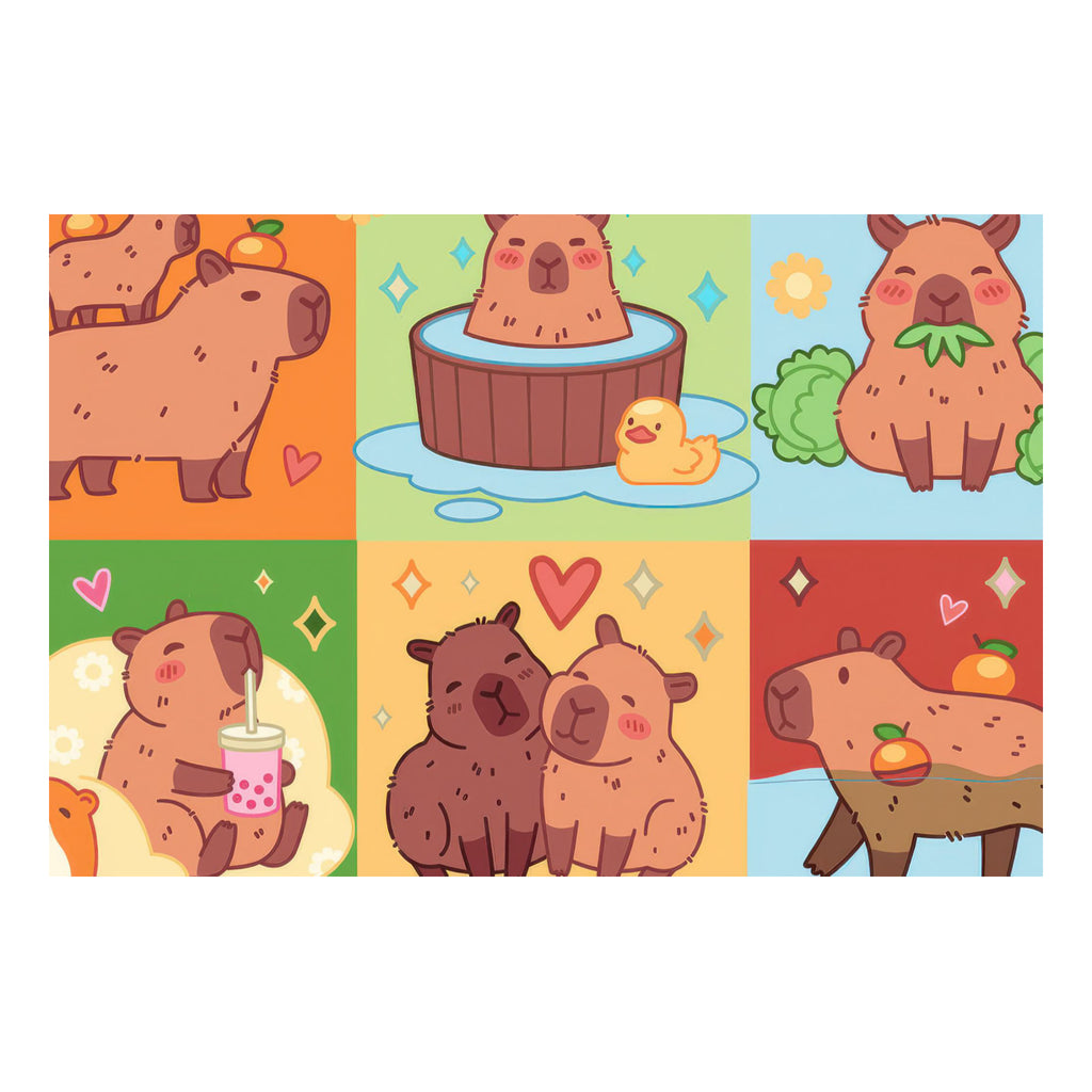 Close-up view of Mood: Capybara Puzzle Pack.