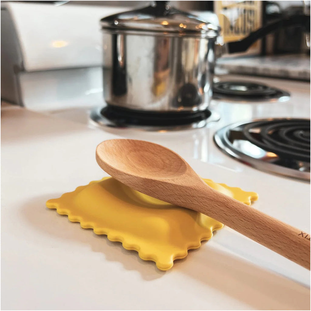 Close-up view of Sauced Up Spoon Rest.