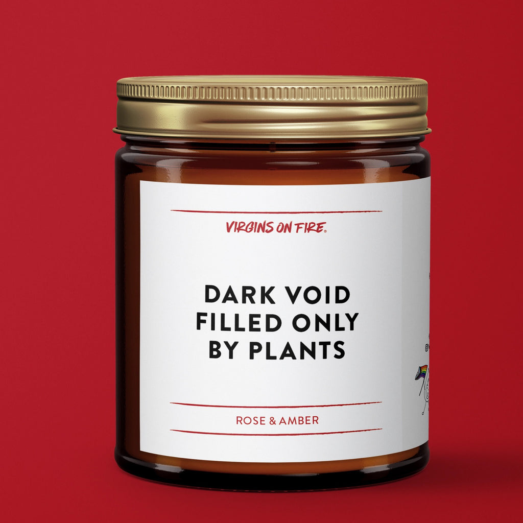 Closed view of Dark Void Filled Only By Plants Candle.