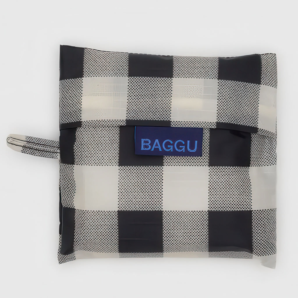 Closed view of Standard Baggu Black & White Big Check.