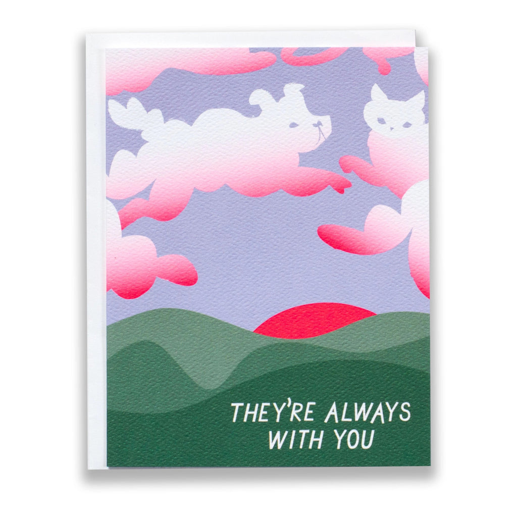 Clouds Pet Sympathy Card.