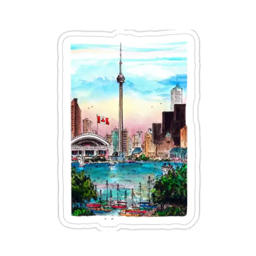 CN Tower Skyline Toronto Sticker.