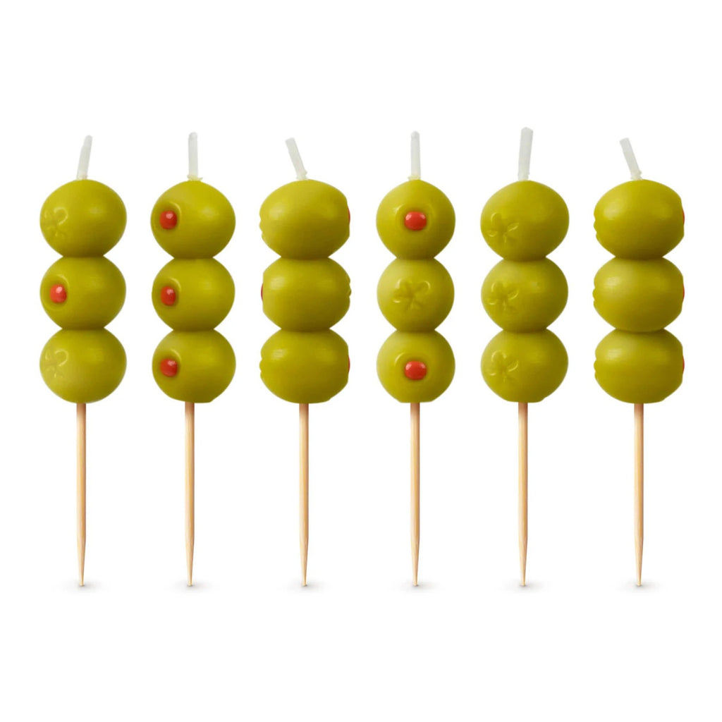 Cocktail Party Olive Birthday Candles.