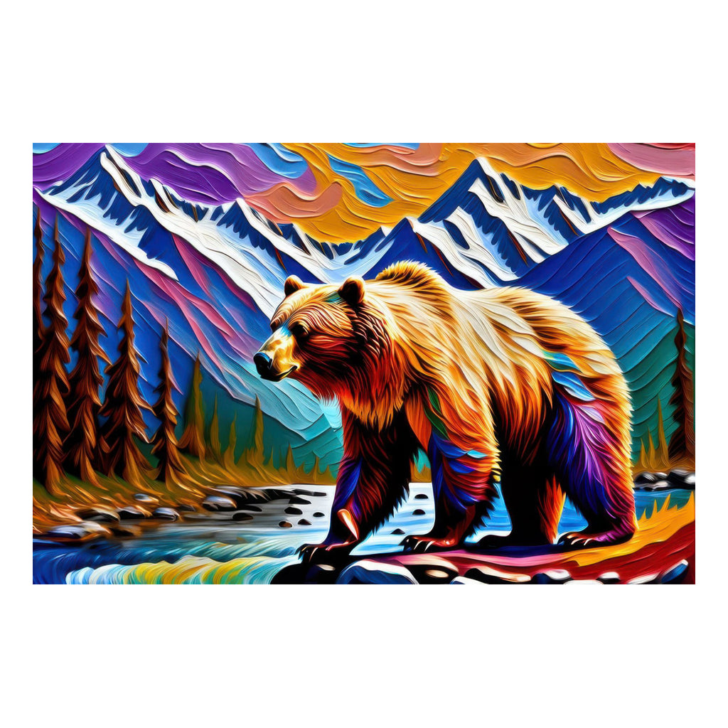 Colorful Bear Mini Jigsaw Puzzle assembled.