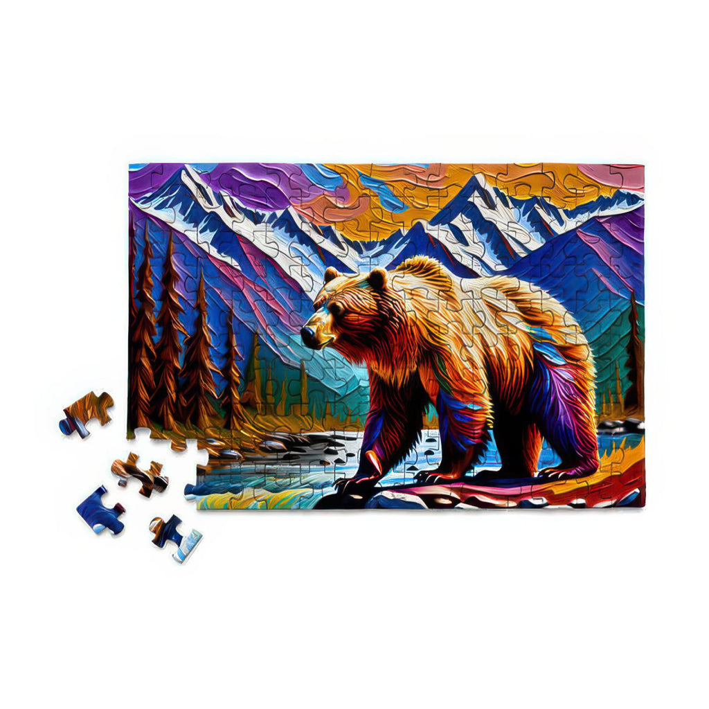 Colorful Bear Mini Jigsaw Puzzle.