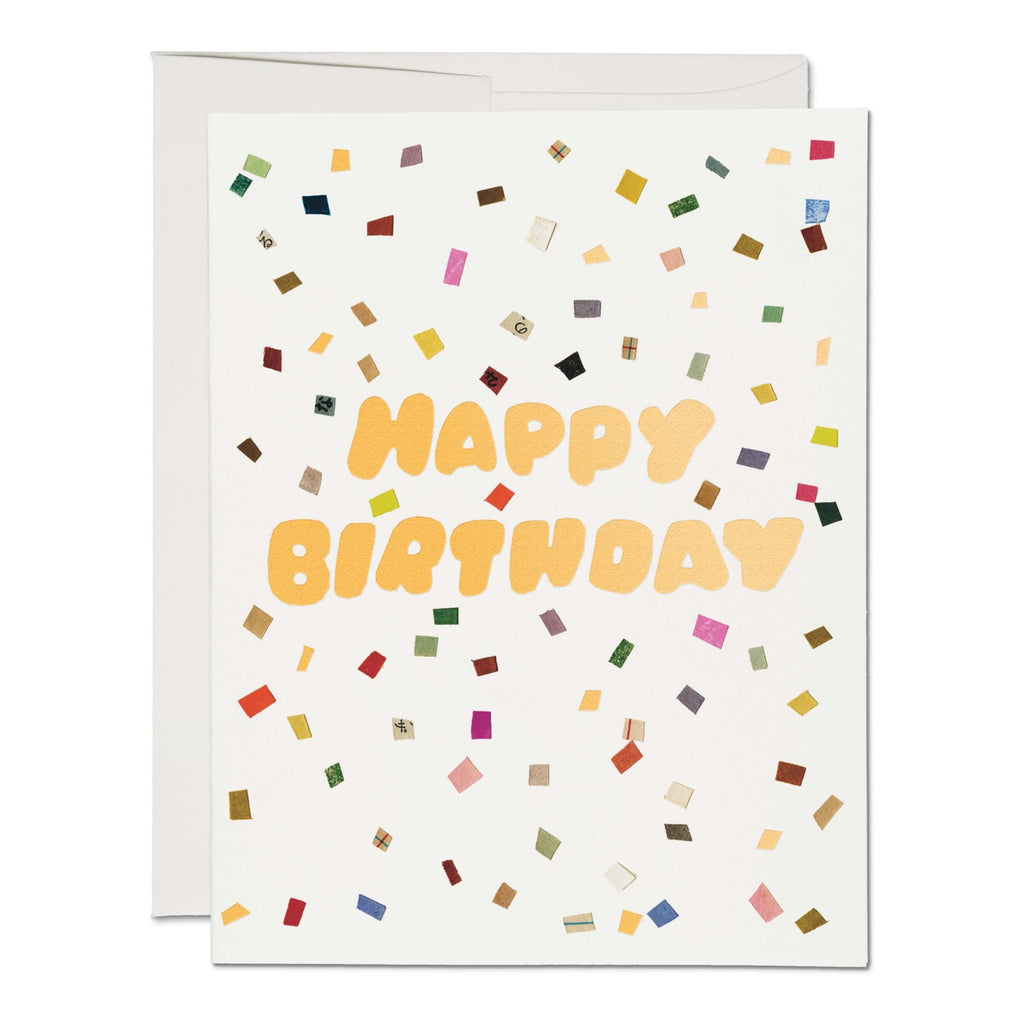 Colorful Confetti Birthday Card.