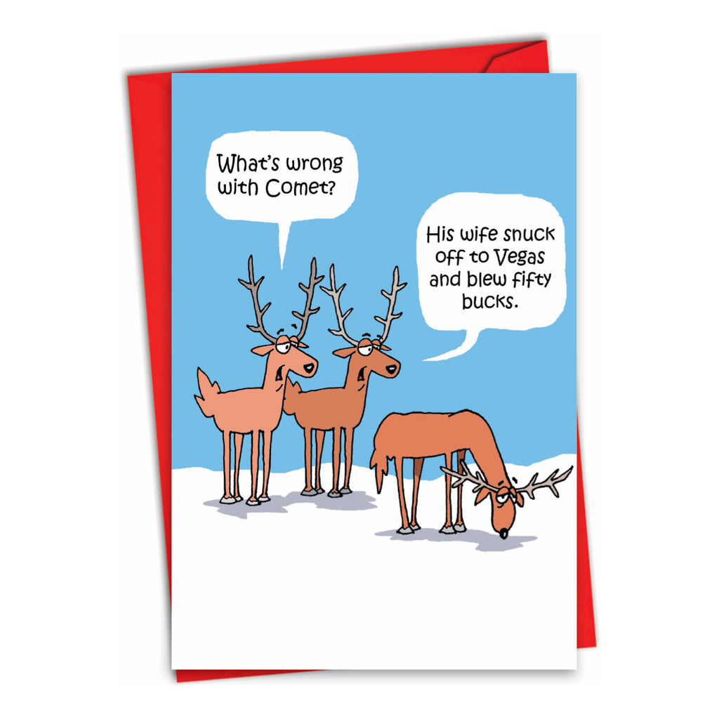 thumbnail image 2 of Rude Funny Christmas Card - Adult Joke, Offensive Banter, Premium Quality Insult Greeting By Made4You 2 of 3