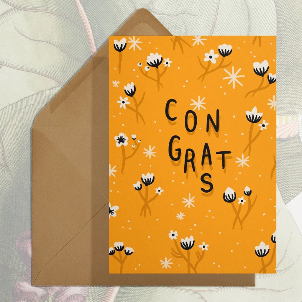 Congrats Flowers Card.