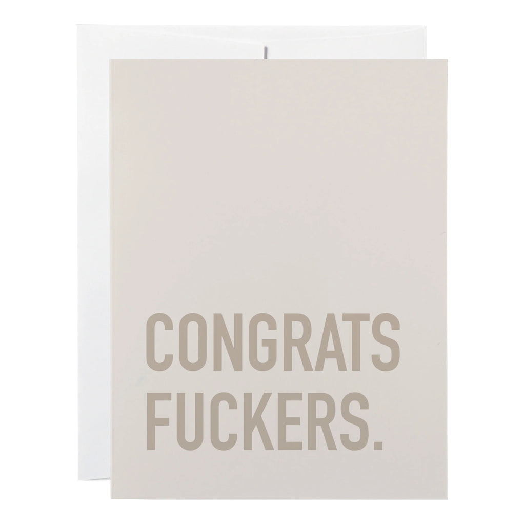 Congrats Fuckers. Card.