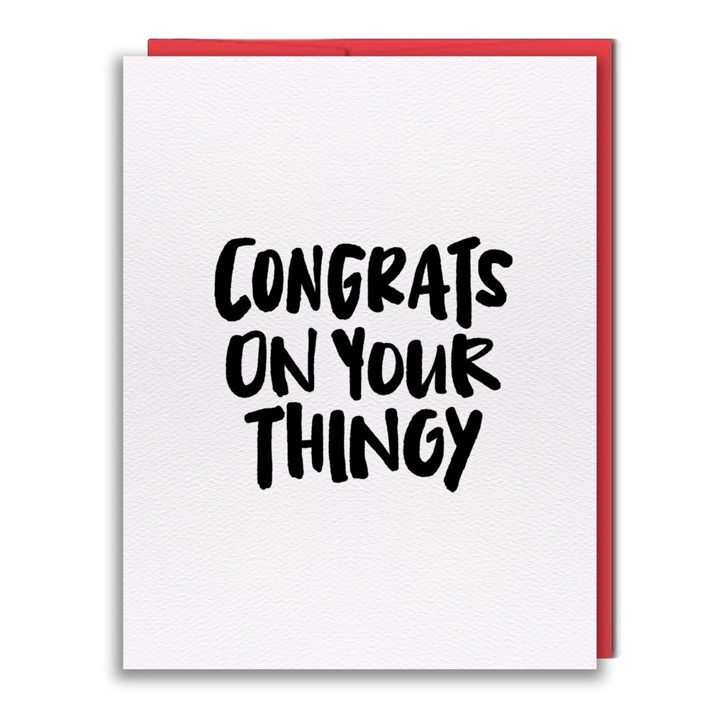 Congrats On Your Thingy Card.