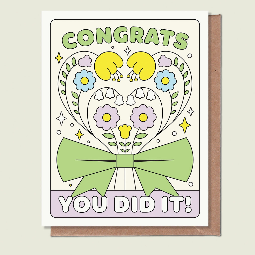 Congrats, You Did It Greeting Card.