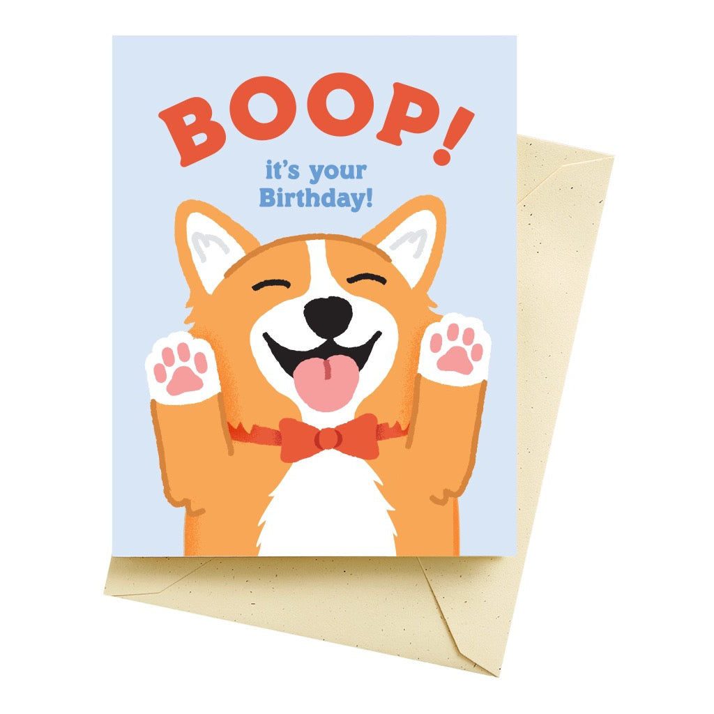 Corgi Boop Birthday Card.