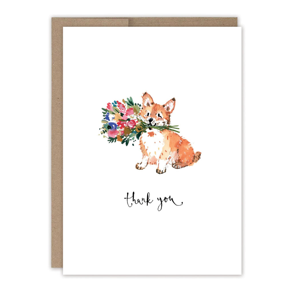 Corgi Dog Thank You Card.