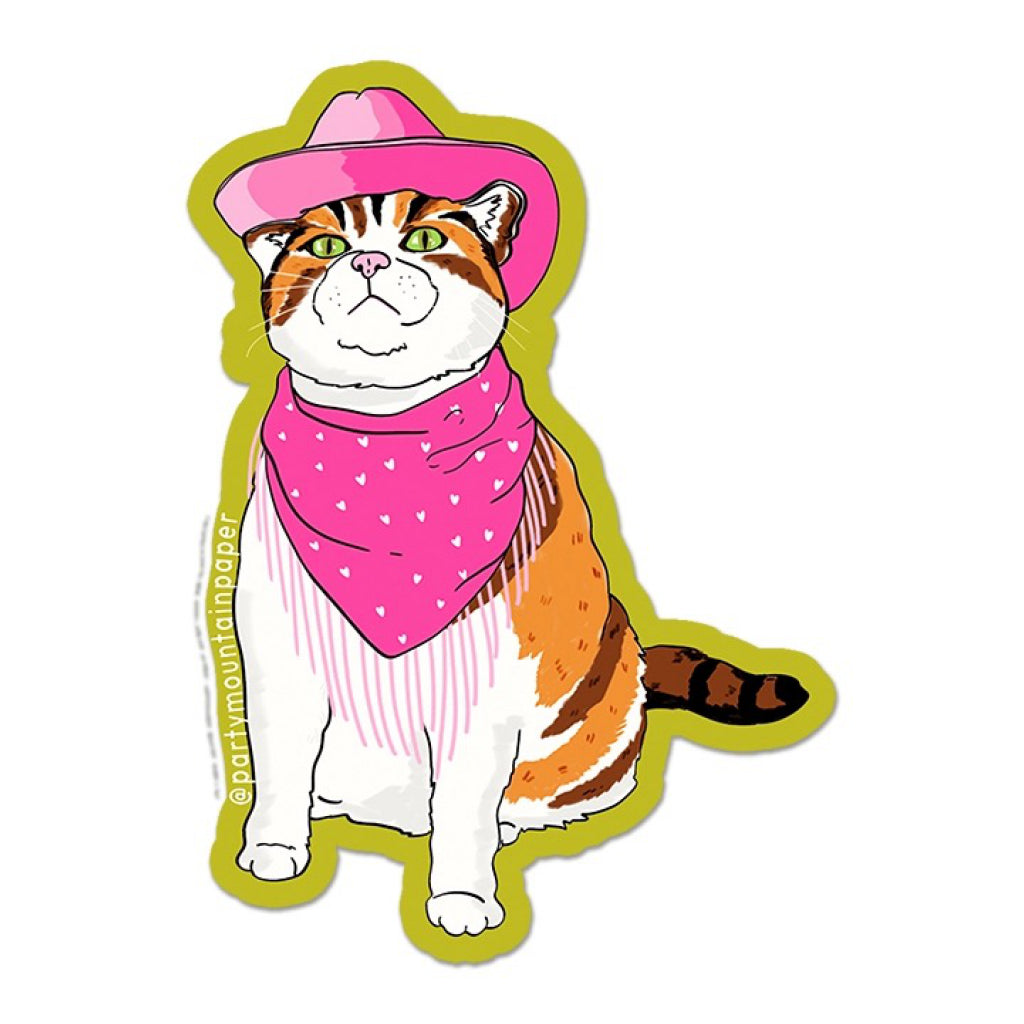 Cowboy Cat Sticker.