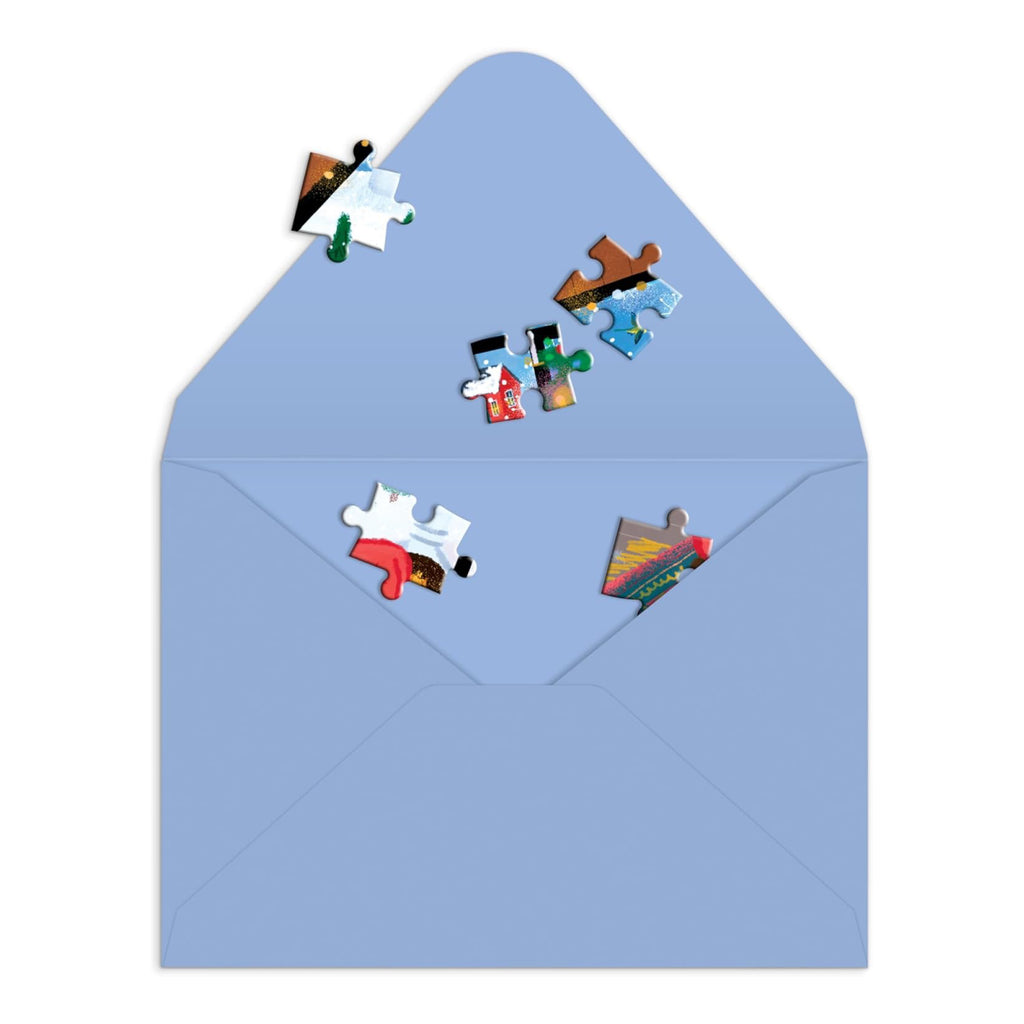 Cozy Cabin Greeting Card Puzzle envelope.