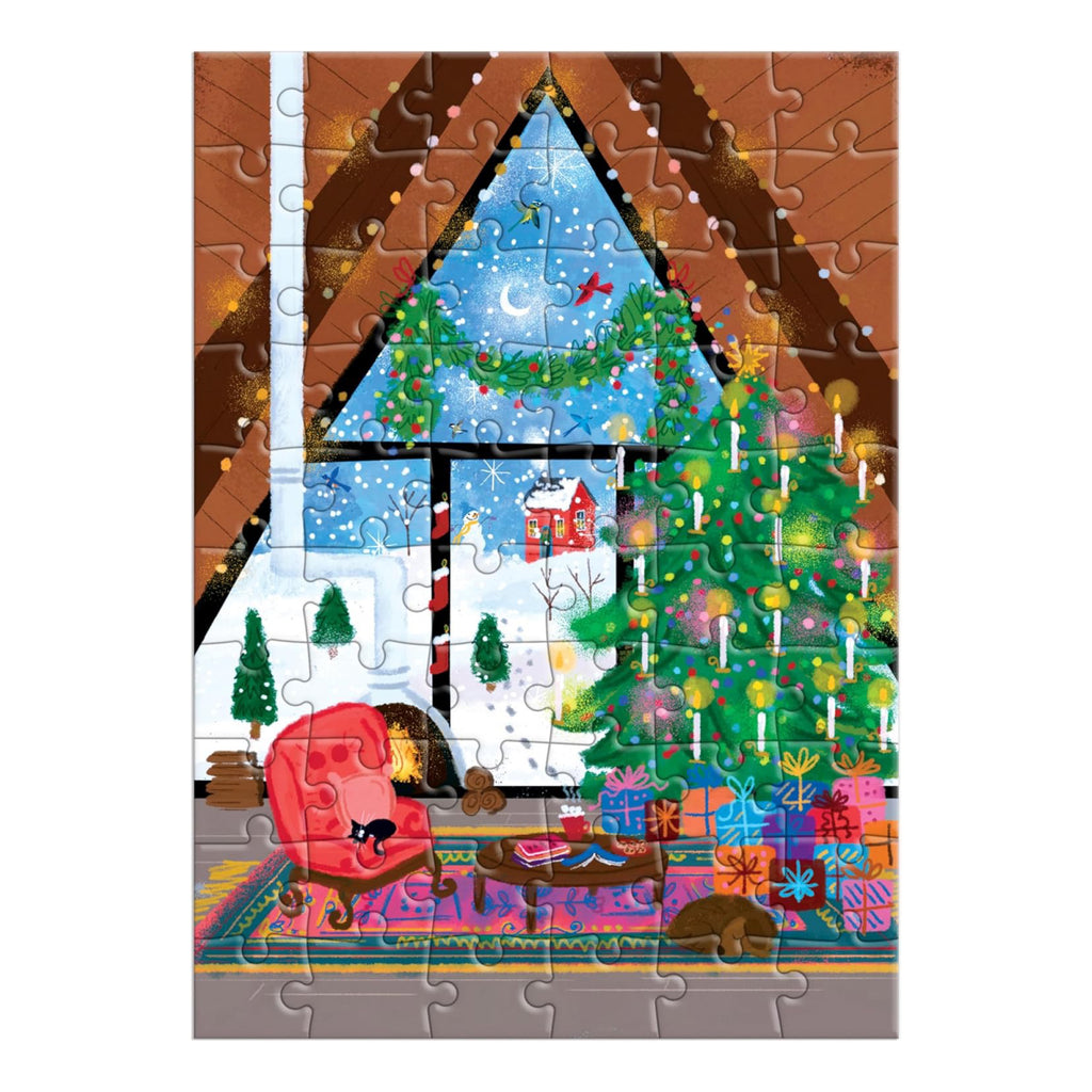 Cozy Cabin Greeting Card Puzzle.