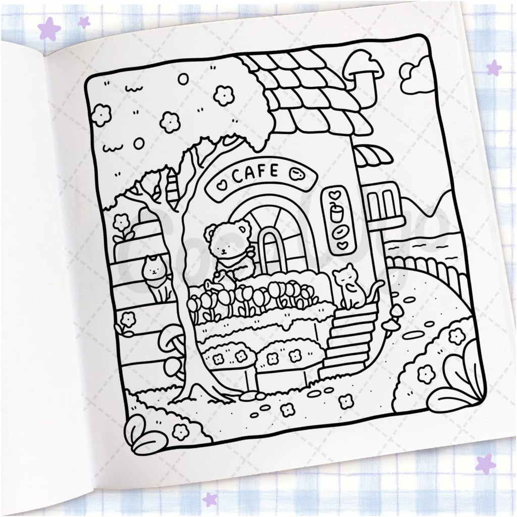 Cozy Corner Coloring Book - sample page 1.