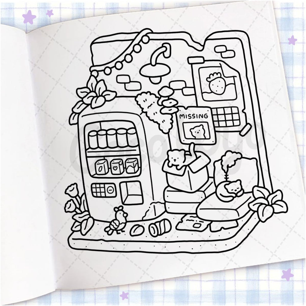 Cozy Corner Coloring Book - sample page 2.