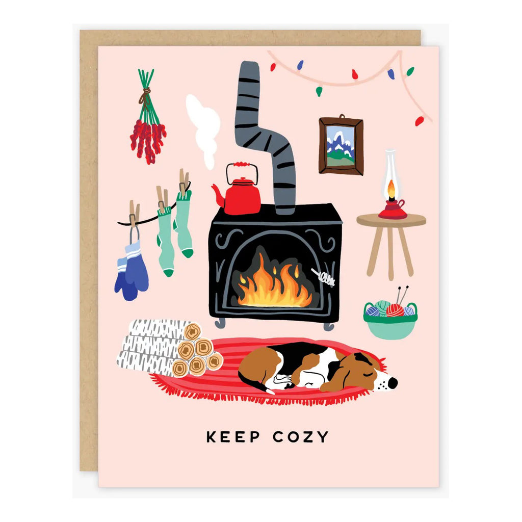 Cozy Hearth Holiday Card.