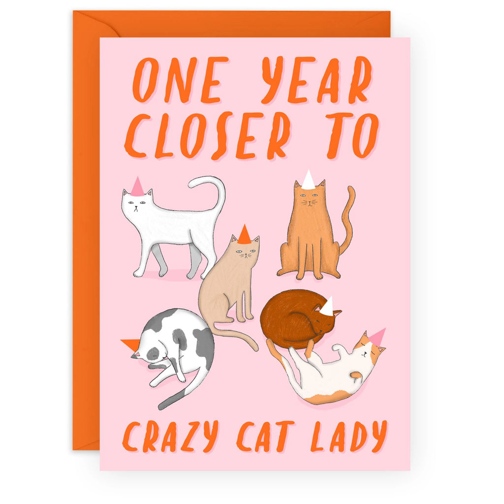 Crazy Cat Lady Birthday Card.