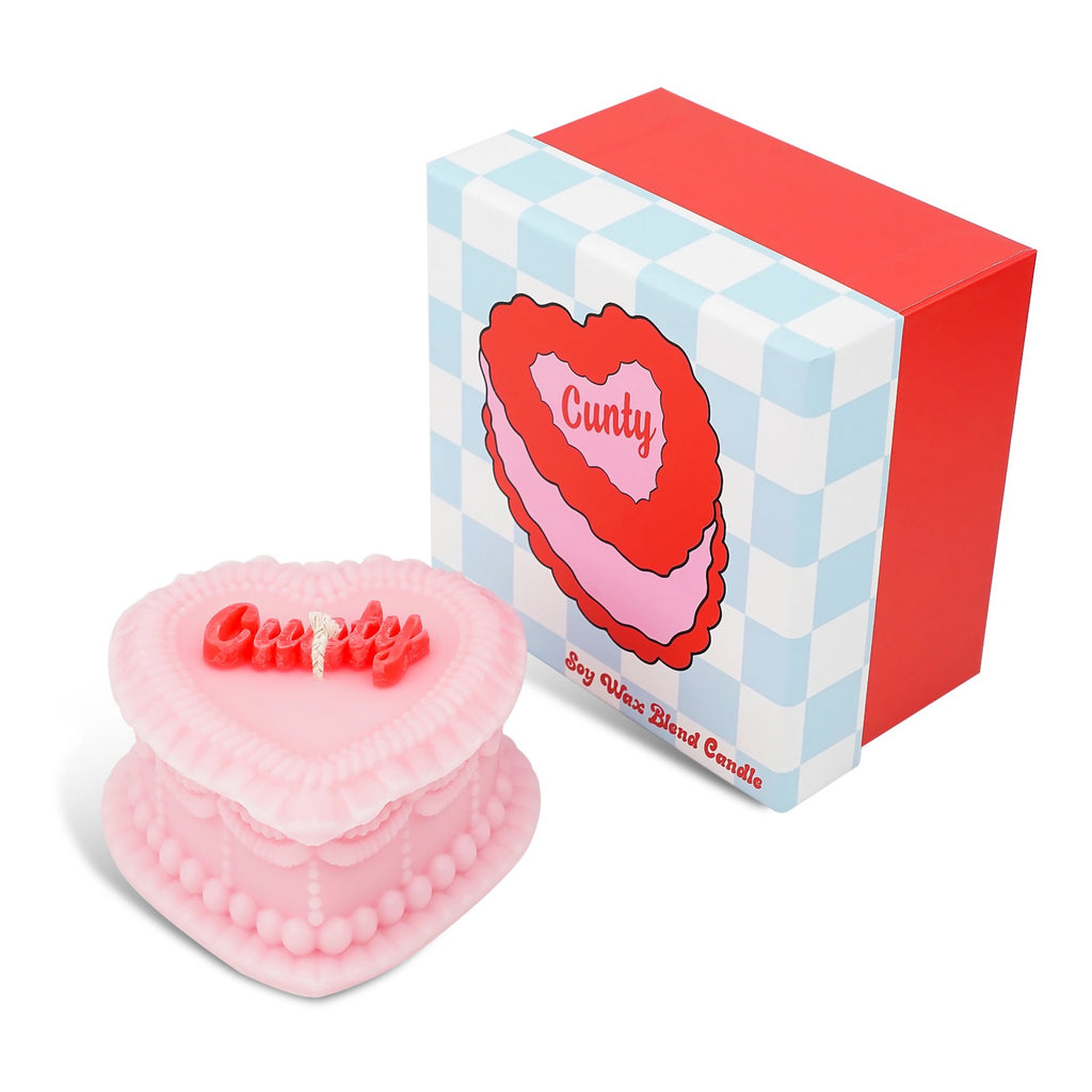 Cunty Heart Candle packaging.