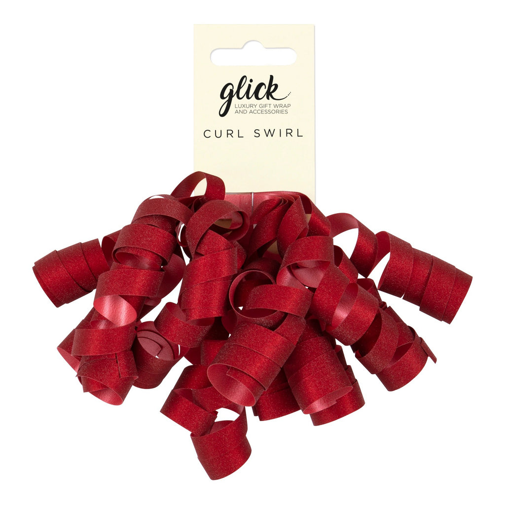 Curl Swirl Bow Red.