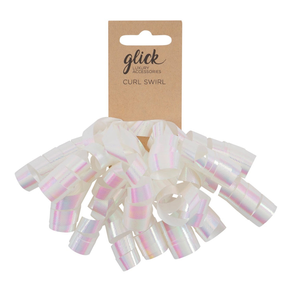 Curl Swirl Bow White.