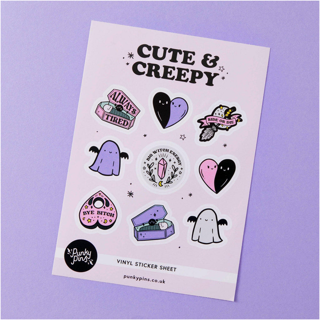 Cute & Creepy Sticker Sheet.