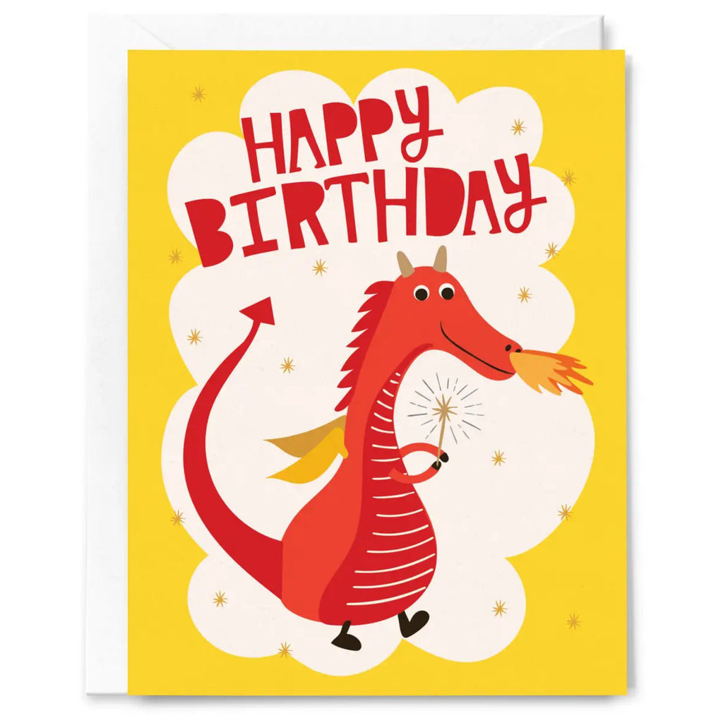 Cute Dragon Happy Birthday Card.